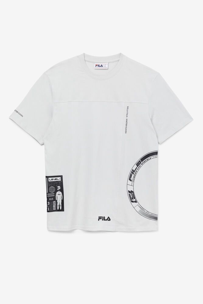 Fila T-Shirt Herre Hvide Deltalife Graphic BME-618042